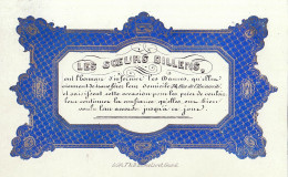 Vers 1845 Carte De Visite Porcelaine Changement D'adresse Les Soeurs Dillens Gand - Cartes Porcelaine