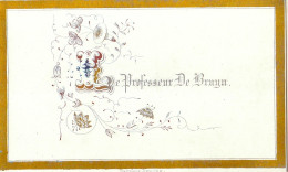 Vers 1845 Carte De Visite Porcelaine Professeur De Bruyn - Cartes Porcelaine