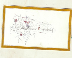 Vers 1845 Carte De Visite Porcelaine Isidore Crombecq - Cartes Porcelaine