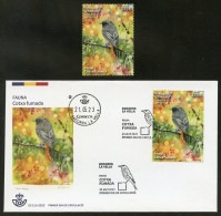 ANDORRA Correos (2023) Fauna Cotxa Fumada, Phoenicurus Ochruros, Black Redstart, Rougequeue Noir First Day Cover + Stamp - Colecciones