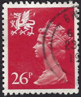 GREAT BRITAIN Wales 1982 QEII 26p Rosine Machin Type I SGW69 FU - Wales