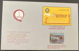 2022 2023 Oman Sultanat Qatar First 1st FIFA World Cup Soccer Football Arab World Minisheet Hologram Hologramme MNH New - Hologramas