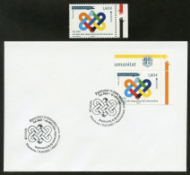 ANDORRA Postes (2023) EUROPA La Pau, El Valor Més Important, Peace The Highest Value Humanity - First Day Cover + Stamp - Collections