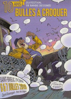 Lot De 4 CPM, Festival De Bande Dessinée Et Gastronomie - Bulles à Croquer De St Brieuc (22) - Bandes Dessinées