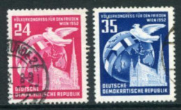 DDR / E. GERMANY 1952 People's Peace Congress Used..  Michel  320-21 - Usados
