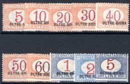 Jubaland 1925 Postage Due Set Fine Lightly Mounted Mint. - Oltre Giuba