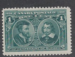 18995) Canada 1908 Quebec Mint Hinge * MH - Nuovi