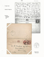 40328 ) GB UK Cover  Exhibition Page  See Scan 1896 Reply Card - Cartas & Documentos
