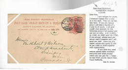 40329 ) GB UK Cover  Exhibition Page  See Scan 1896 - Lettres & Documents