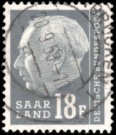 Saar 1957 18f Slate-grey Fine Used. - Gebraucht