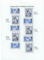 GB 1948 ROYAL SILVER WEDDING STAMPS Overprinted  Mint (5 PAIRS )    See Notes - Neufs