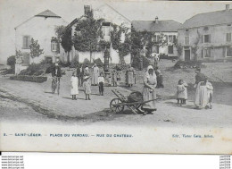 SAINT - LEGER ..-- Place Du VERDAU . Rue Du Château . 1907 Vers NIVELLES ( Mme JAQUET ) . Voir Verso . - Saint-Léger