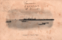 Guinée Française, Conakry: Le Port, Vue Du Warf - Photo A. De Schacht - Carte Dos Simple - French Guinea