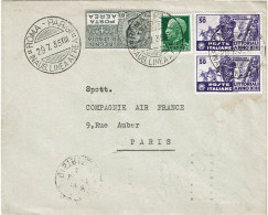 CTN85D - ITALIE AEROGRAMME DU VOL DIRECT ROMA / PARIGI 29/7/1935 - Storia Postale (Posta Aerea)