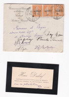 Enveloppe Et Carte Gouvernement General De L’Algerie Cabinet Du Secrétaire General Henri Dubief, 1925 - Briefe U. Dokumente