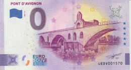 Billet Touristique 0 Euro Souvenir France 84 Pont D'Avignon 2023-10 N°UEDV001570 - Private Proofs / Unofficial