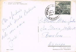 50653. Postal ESCALDES ENGORDANY (Andorra Española) 1979. Vistas De SANT JOAN De CASELLAS - Lettres & Documents