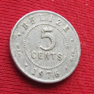 Belize 5 Cents 1976 KM# 34a Lt 956 *V1T Beliz Belice - Belize