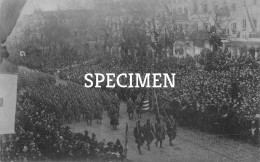 Entrée Du Roi Et Des Troupes Alliées -  Avant Le Cortège - Infanterie Américaine -  1918 - Bruxelles - Fêtes, événements