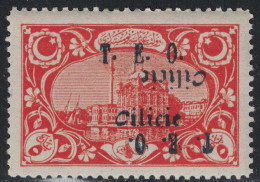 CILICIE - N°60c - VARIETE - DOUBLE SURCHARGE UNE A L'ENDROIT L'AUTRE INVERSEE - CHARNIERE - COTE 18€. - Unused Stamps