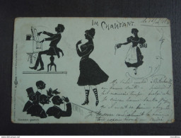 Cpa Im Chantant   Adressée à Mr Louis Télégraphiste à Tourcoing.  1898 - Bischwiller