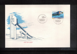Finland 1988 Olympic Games Calgary - Ski Jumping FDC - Hiver 1988: Calgary