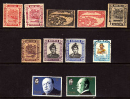 Brunei (1908-74)  - Paysages - Sultans - Churchill - Neufs**/*  - Et Oblit - Brunei (...-1984)