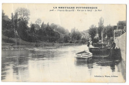 Cpa: 56 LA BRETAGNE PITTORESQUE - PONT SCORFF (ar. Lorient) Vue Sur Le Scorff (animée) N° 5108  Ed. A. Waron - Pont Scorff