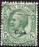 Cos 1912-21 5c Green Fine Used. - Dodecaneso
