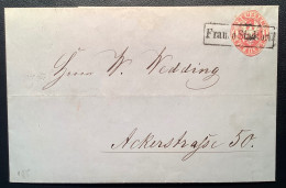 BERLIN: „FRANCO STADTBRF" UNIKAT Auf 1862 Preussen Ganzsachen-Auschnitt 1 Sgr Wappenausgabe Mi GAA12 Ortsbrief (Brief - Storia Postale