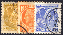 Crete 1901 Changed Colours Set Fine Used. - Crete