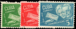 Cuba 1945 Postal Employees Retirement Fund Mounted Mint. - Unused Stamps