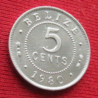 Belize 5 Cents 1980 KM# 34a Lt 961 *V2T Beliz Belice - Belize