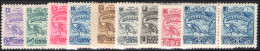 Nicaragua 1896 Set No Watermark In Very Fine Pairs Lightly Mounted Mint. - Nicaragua