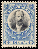 Nicaragua 1903 Unissued 2c Blue And Black Lightly Mounted Mint. - Nicaragua