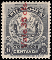 Nicaragua 1906-08 35c On 6c Slate Lightly Mounted Mint. - Nicaragua