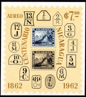 Nicaragua 1962 Stamp Centenary Souvenir Sheet Unmounted Mint. - Nicaragua