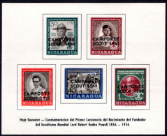 Nicaragua 1965 Scout Jamboree Souvenir Sheet Unmounted Mint. - Nicaragua