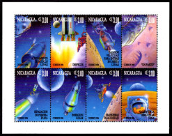 Nicaragua 1994 25th Anniversary Of First Manned Moon Landing Sheetlet Unmounted Mint. - Nicaragua