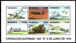 Nicaragua 1994 50th Anniversary Of D-Day Sheetlet Unmounted Mint. - Nicaragua