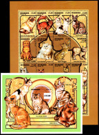 Nicaragua 1994 Cats Souvenir Sheet Set Unmounted Mint. - Nicaragua