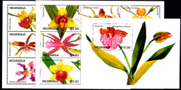 Nicaragua 1995 Orchids Set Of  Sheets Unmounted Mint. - Nicaragua