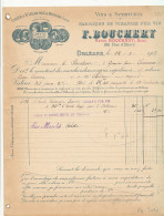  FA 3040  / FACTURE    FABRIQUE DE  VINAIGRE   F. BOUCHERY ORLEANS   (LOIRET) 1907 - Droguerie & Parfumerie