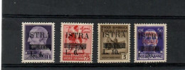 Occupazione JUGOSLAVIA ISTRIA  1945  --  Francobolli Con Soprastampa ( Sass.37/40) --  ** MNH / VF - Occup. Iugoslava: Istria