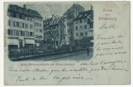 CPA - STRASSBURG (Bas Rhin) - Gruss Aus Strassburg - Alter Weinmarktplatz Mit Stöberdenkmal - Strasbourg