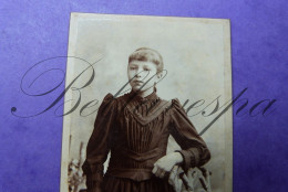 C.D.V. -Photo-Carte De Visite Studio Atelier MELCHERS Charleroi Mode Girl - Old (before 1900)