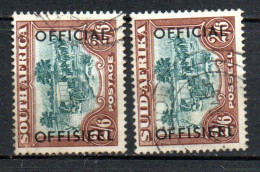 Col33 Colonie Britannique Afrique Du Sud Union 1954 Service N° 63 & 70 Oblitéré Cote : 12,00€ - Servizio