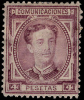 Spain 1876 4p Plum Lightly Mounted Mint. - Nuevos