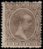 Spain 1889 40c Brown Lightly Mounted Mint. - Nuevos