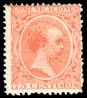 Spain 1889 75c Orange (small Tone Mark) Fine Lightly Mounted Mint. - Nuevos